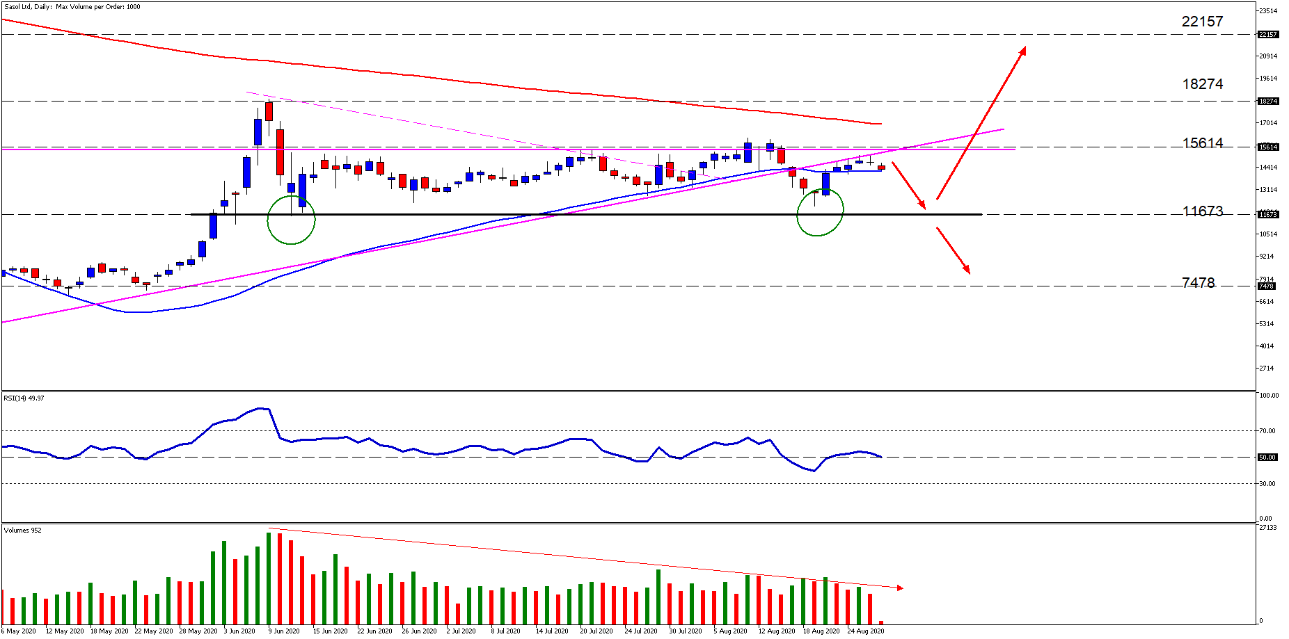 Sasol LtdDailywedge